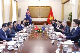 Bộ trưởng Ngoại giao Bùi Thanh Sơn hội đàm với Bộ trưởng Ngoại giao Australia Penny Wong. (Ảnh: An Đăng/TTXVN)