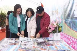 Hội báo Xuân Quý Mão 2023 tại Điện Biên. (Ảnh: Xuân Tư/TTXVN)
