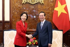 Chủ tịch nước Võ Văn Thưởng tiếp Đại sứ Hàn Quốc Oh Youngju. (Ảnh: Thống Nhất/TTXVN)