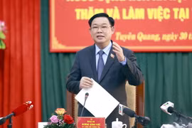 Chủ tịch Quốc hội Vương Đình Huệ phát biểu chỉ đạo. (Ảnh: Doãn Tấn/TTXVN)