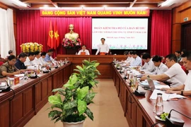 Quang cảnh buổi làm việc. (Ảnh: Anh Dũng/TTXVN)