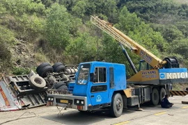 Hiện trường vụ tai nạn. (Ảnh: Tường Quân/TTXVN)