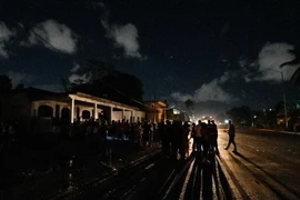 Cảnh mất điện tại La Habana, Cuba. (Ảnh: AFP/TTXVN)