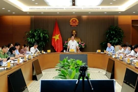 Phó Thủ tướng Trần Hồng Hà chủ trì buổi làm việc. (Ảnh: TTXVN)