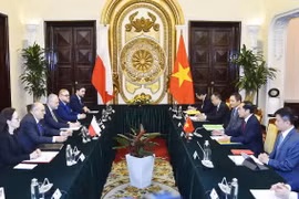 Quang cảnh buổi hội đàm. (Ảnh: Lâm Khánh/TTXVN)