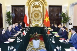 Quang cảnh buổi hội đàm. (Ảnh: Lâm Khánh/TTXVN)
