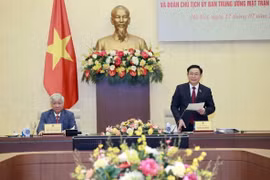 Chủ tịch Quốc hội Vương Đình Huệ phát biểu kết luận hội nghị. (Ảnh: Doãn Tấn/TTXVN)