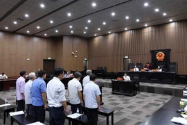 Quang cảnh phiên xét xử. (Ảnh: Phạm Kiên/TTXVN)