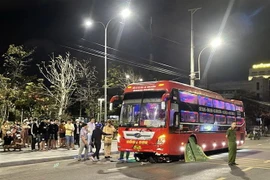 Hiện trường vụ tai nạn. (Ảnh: TTXVN phát)