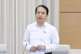 Chủ nhiệm Ủy ban Pháp luật của Quốc hội Hoàng Thanh Tùng phát biểu. (Ảnh: Doãn Tấn/TTXVN)