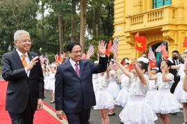 Thủ tướng Phạm Minh Chính chủ trì Lễ đón Thủ tướng Malaysia Dato’ Sri Ismail Sabri bin Yaakob thăm chính thức Việt Nam tháng 3/2022. (Ảnh: Dương Giang/TTXVN)