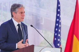 Tổng Bí thư Nguyễn Phú Trọng tiếp Ngoại trưởng Hoa Kỳ Antony Blinken. (Ảnh: Trí Dũng/TTXVN)