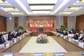 Quang cảnh hội đàm. (Ảnh: Doãn Tấn/TTXVN)