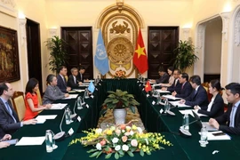 Quang cảnh cuộc hội đàm. (Ảnh: An Đăng/TTXVN)