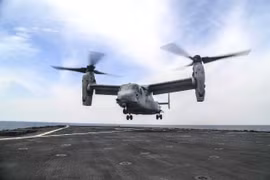 Máy bay quân sự Osprey V-22. (Nguồn: Military Machine)