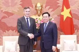 Chủ tịch Quốc hội Vương Đình Huệ tiếp Chủ tịch Ủy ban Đối ngoại của Nghị viện châu Âu. (Ảnh: Doãn Tấn/TTXVN)
