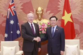Chủ tịch Quốc hội Vương Đình Huệ hội kiến Toàn quyền Australia David Hurley. (Ảnh: Doãn Tấn/TTXVN)