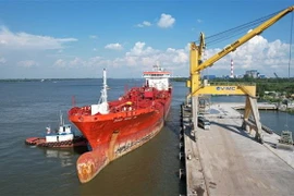 Tàu chuyên dụng DING HENG 38 cập cảng VIMC. (Ảnh: Duy Khương/TTXVN)