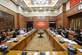 Quang cảnh buổi gặp mặt. (Ảnh: Hồng Pha/TTXVN phát)
