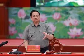 Thủ tướng Phạm Minh Chính chủ trì cuộc họp. (Ảnh: Dương Giang/TTXVN)