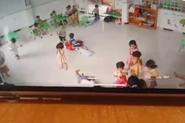 Hình ảnh camera lớp học của Trường Mầm non Tuổi Ngọc, hôm 23/5. (Nguồn: Nhà trường cung cấp)