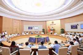 Quang cảnh Phiên họp Chính phủ thường kỳ tháng 7/2023. (Ảnh: Dương Giang/TTXVN)