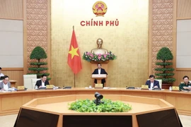 Thủ tướng Phạm Minh Chính chủ trì phiên họp Chính phủ chuyên đề về xây dựng pháp luật tháng 3/2023. (Ảnh: Dương Giang/TTXVN)