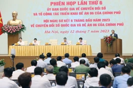 Thủ tướng Phạm Minh Chính phát biểu tại hội nghị. (Ảnh: Dương Giang/TTXVN)
