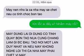 Nội dung tin nhắn đe dọa được gửi tới số máy của nhà báo Nguyễn Thu Trang (Ảnh: Nhà báo Thu Trang cung cấp) 