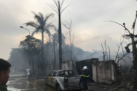 Hiện trường vụ cháy (Ảnh: Sơn Bách/Vietnam+) 