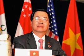 Bộ trưởng Bộ Công Thương Vũ Huy Hoàng tại Atlanta (Ảnh: Thanh Tuấn/TTXVN)