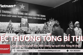 Hàng nghìn người dân đến làng Lại Đà viếng Tổng Bí thư Nguyễn Phú Trọng 