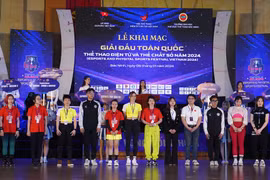Giải đấu Toàn quốc Thể thao Điện tử và Thể chất Số năm 2024 lần đầu tiên được tổ chức ở Việt Nam tại Đại học Thể dục Thể thao Bắc Ninh. (Ảnh: Việt Anh/Vietnam+)