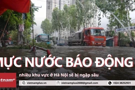 Hà Nội: Mực nước sông Hồng có thể lên mức báo động 2, nhiều khu vực sẽ ngập sâu