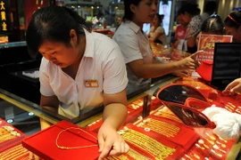 Cửa hàng vàng tại Hợp Phì, thủ phủ tỉnh An Huy, miền Đông Trung Quốc. (Nguồn: AFP/TTXVN)