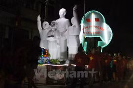 Mô hình đèn Trung Thu tổ 14, phường Phan Thiết. (Ảnh: Mai Mạnh/Vietnam+)