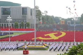 Lễ mít tinh, diễu binh, diễu hành kỷ niệm 70 năm Cách mạng Tháng Tám và Quốc khánh 2/9. (Nguồn: TTXVN)