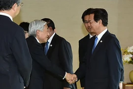 Thủ tướng Nguyễn Tấn Dũng hội kiến với Nhật Hoàng cùng lãnh đạo các nước Mekong. (Ảnh: TTXVN​)