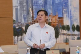 Chủ nhiệm Ủy ban Khoa học, Công nghệ và Môi trường của Quốc hội Phan Xuân Dũng phát biểu ý kiến. (Ảnh: Phương Hoa/TTXVN)