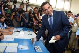 Ông Jimmy Morales - đại diện của đảng FCCN-Nacion, đang tạm bỏ xa các đối thủ. (Nguồn: AFP/Getty Images)