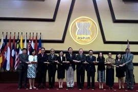 Các đại biểu tại Cuộc họp lần thứ 5 Ủy ban hợp tác chung ASEAN-Australia. (Ảnh: Đỗ Quyên/Vietnam+)