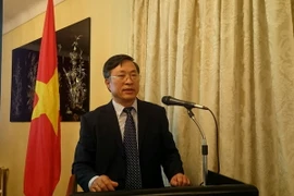 Míttinh kỷ niệm 70 năm ngày truyền thống ngành Ngoại giao Việt Nam tại Algeria. (Ảnh: Nguyễn Quang Hồng/Vietnam+)