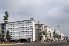 Một góc khu chung cư nhà ở xã hội Hòa Lợi, thị xã Bến Cát. (Ảnh: Quách Lắm/TTXVN)