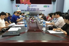 Quang cảnh buổi gặp gỡ báo chí. (Ảnh: Nguyễn Thảo/TTXVN)