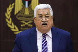 Tổng thống Palestine Mahmoud Abbas chủ trì một cuộc họp của Ủy ban điều hành PLO tại Ramallah, Bờ Tây. (Nguồn: AFP/TTXVN)