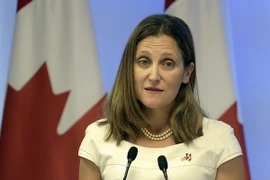 Ngoại trưởng Canada Chrystia Freeland. (Nguồn: AFP/TTXVN)