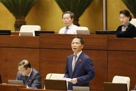 Bộ trưởng Bộ Công Thương Trần Tuấn Anh giải trình, làm rõ vấn đề đại biểu nêu. (Ảnh: Phương Hoa/TTXVN)