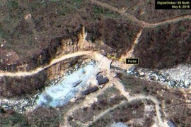 Bãi thử hạt nhân Pyunggye-ri ở Triều Tiên. (Nguồn: AP/TTXVN)