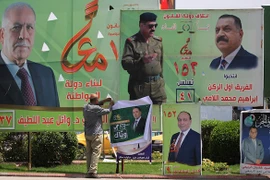 Băngrôn vận động tranh cử trong cuộc tổng tuyển cử của Iraq tại Baghdad. (Nguồn: AFP/TTXVN)