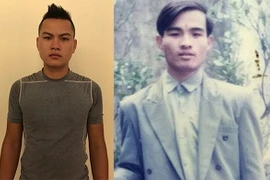 Hai bố con Phạm Thanh Sơn (trái) và Phạm Văn Xương (phải). (Ảnh cơ quan công an cung cấp)